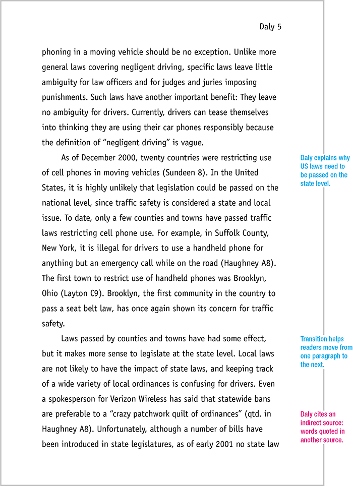 Example of an essay in chicago style format