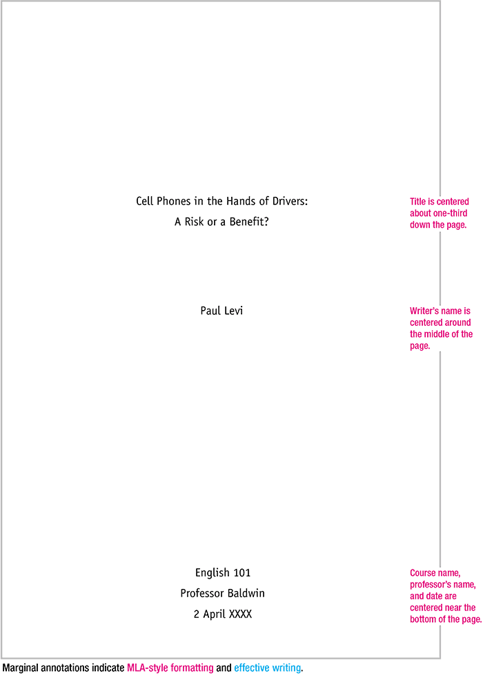 Sample of thesis title page