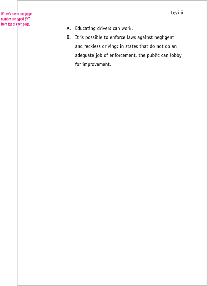 University essay title page