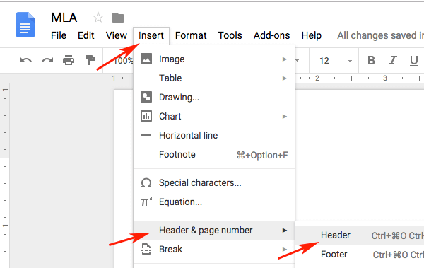 how to set different margins on different pages in docs