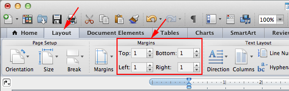 change margins in word for mac 2011