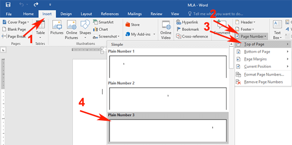 changing margins in word for 1inch apa format