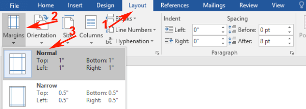 tutorials on paragraph spacing in word 2016