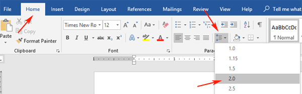 how to fix spacing in word when doing mla heading