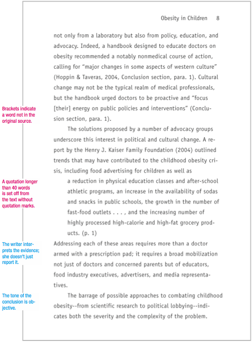 Sample APA Paper  MLA Format