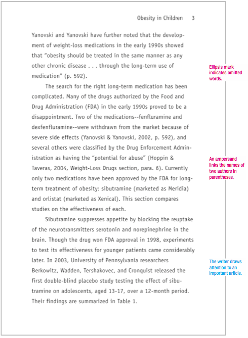 references apa format example