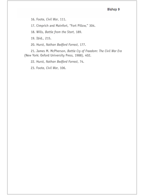 Chicago Style Sample Paper - MLA Format