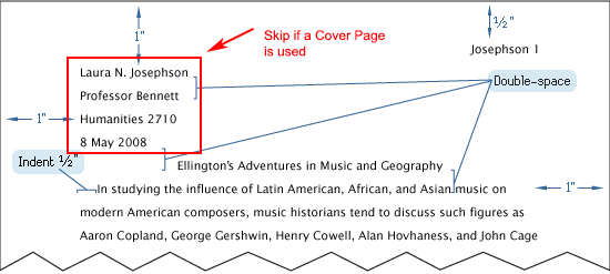 how to write a cover page for an essay template