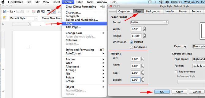 how to do a hanging indent in libre office