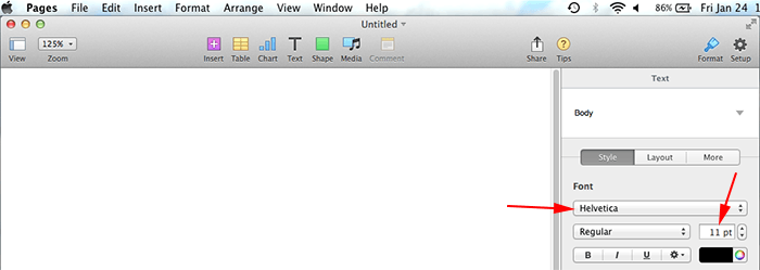 word for mac hanging tab