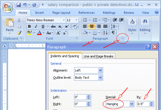 apa format template for word 2007