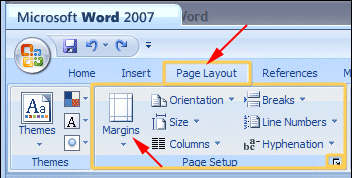word2007-margins