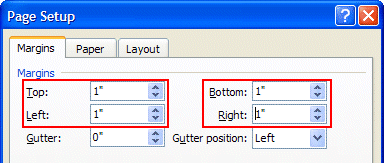 www how to set margins in word 2010